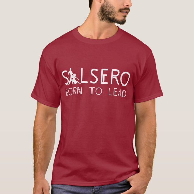 SALSERO - FÖTT ATT LEDA med dans koppla ihop Tee Shirt (Framsida)