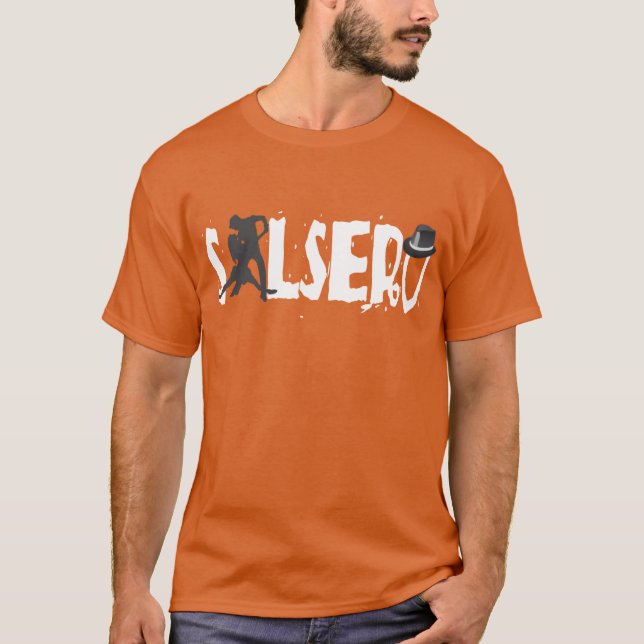 SALSERO-T-tröja med dans kopplar ihop & hatten Tee (Framsida)