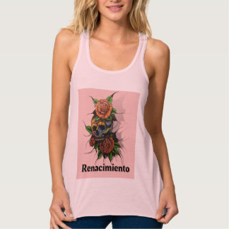 Salsola-Renacimiento Rosa top Linne Med Racerback