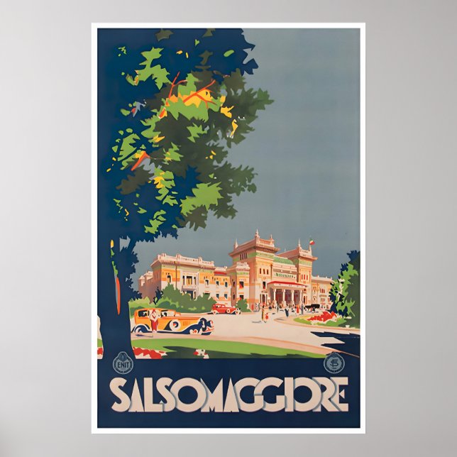 Salsomaggiore Terme konst Italien affisch Italiens (Framsidan)