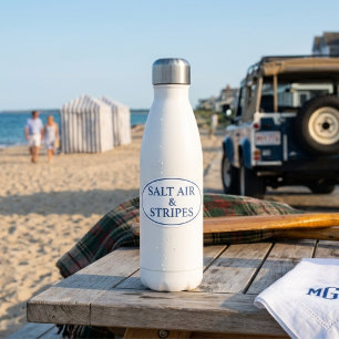 Salt Air & Stripes Preppy Coastal Oval Klistermärken
