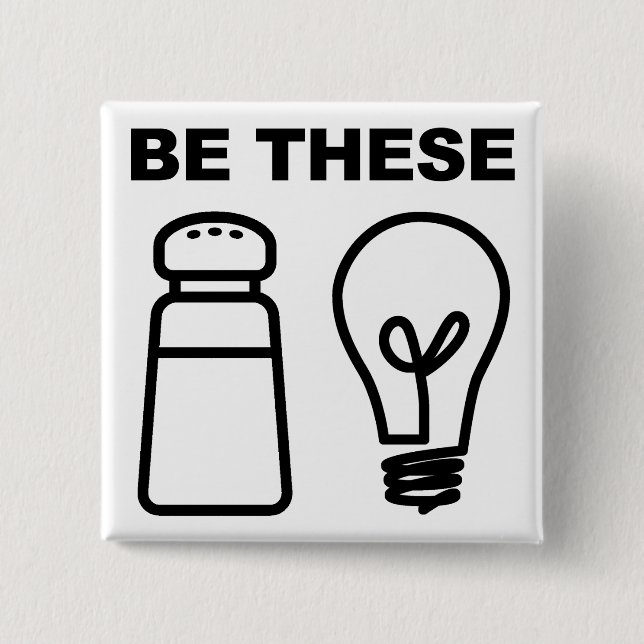 Salt and Light Christian Button Badge Pin Knapp (Framsida)