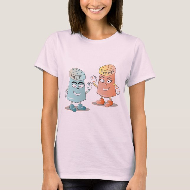 Salt and Pepper Vintage Mascot T Shirt (Framsida)