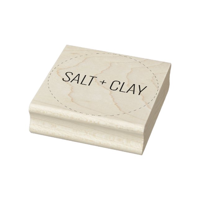 Salt+Clay Circle Logotyp Frimärke Stämpel (Stämpel)