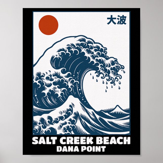 Salt Creek Beach Surf Spot Dana Point Surfing Grea Poster (Framsidan)