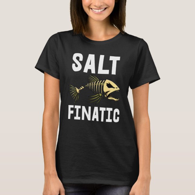 Salt Finatic T-shirt Skelett Fisk Ben Tees Vass T- (Framsida)