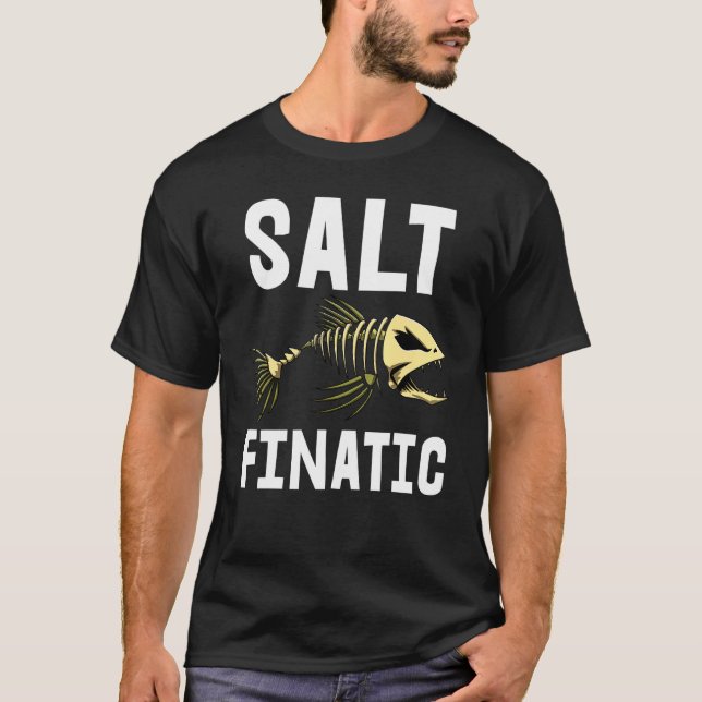 Salt Finatic T-shirt Skelett Fisk Ben Tees Vassar  (Framsida)