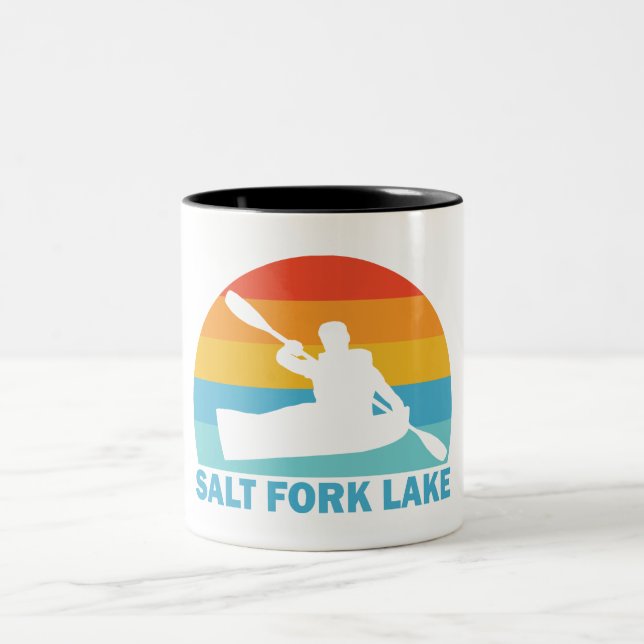 Salt Fork Lake Ohio Kajak Två-Tonad Mugg (Center)