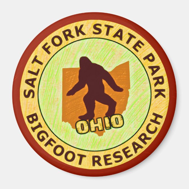 Salt Fork State Park Bigfoot-forskning Magnet (Framsidan)