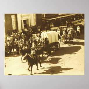 Salt Grass Trail Ride Via Downtown Houston, Tx Poster