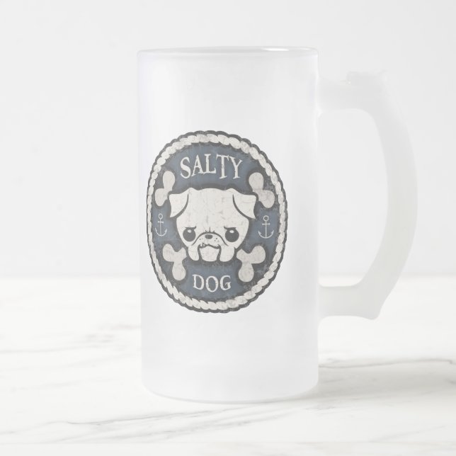 Salt hund - bd frostat ölglas (Höger)
