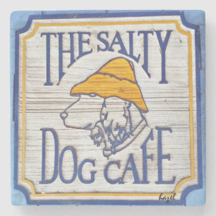 Salt hund, Hilton Head Island marmorCoaster. Underlägg Sten