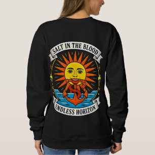 Salt i blodet Sun & Anchor Nautiskt Äventyr T Shirt