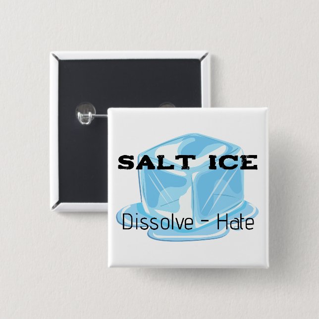 Salt Ice Button Knapp (Framsida & baksida)