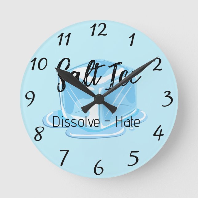Salt Ice Clock Rund Klocka (Framsida)