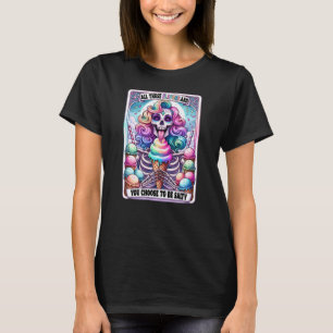 Salt Ice kräm Skeleton Tarot Card Funny T Shirt