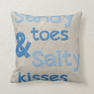 Salt kyssar för sandiga Toes Kudde