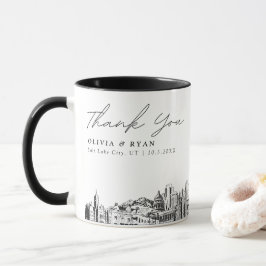 Salt Lake City Bröllop Enkel Anpassad Kaffe Mugg
