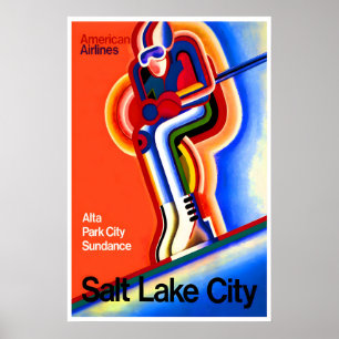 Salt Lake City konstskidposter Utah resetryck Poster
