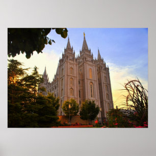 Salt Lake City LDS-tempel Poster