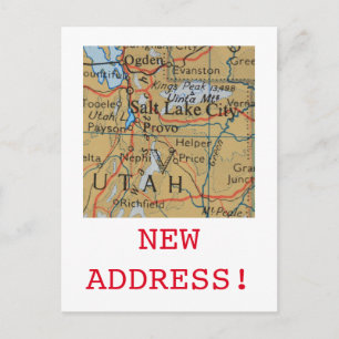 Salt Lake City Nytt adressmeddelande Meddelande Vykort