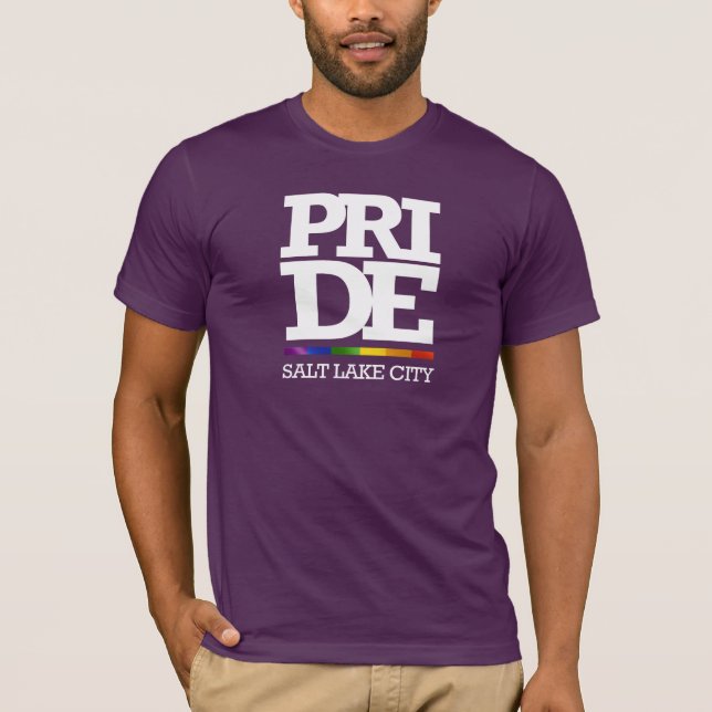 SALT LAKE CITY PRIDE -- .png Tee Shirt (Framsida)