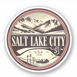 Salt Lake City Skidorter Utah skidpresenter Klistermärken