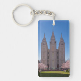 Salt Lake City tempel keychain. Nyckelring