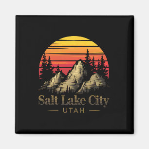 Salt Lake City Utah Bergvandring Souvenir Present Magnet