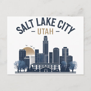Salt Lake City Utah retro vintage Resa Vykort