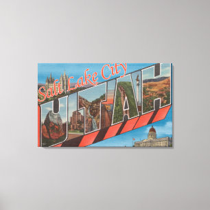 Salt Lake City Utah - stora brevplatser 2 Canvastryck