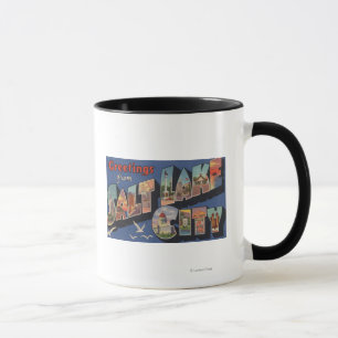 Salt Lake City Utah - stora brevplatser 2 Mugg