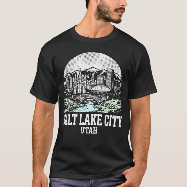 Salt Lake City Utah T Shirt (Framsida)