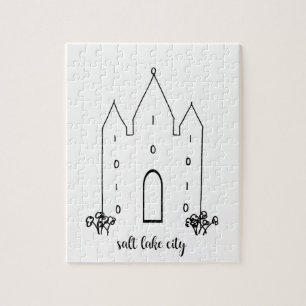 salt lake city utah tempel enkel modern pussel