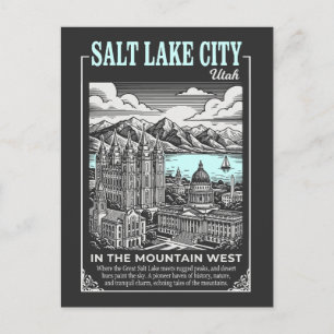 Salt Lake City Utah USA Vykort