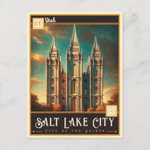 Salt Lake City, Utah   Vintage Vykort