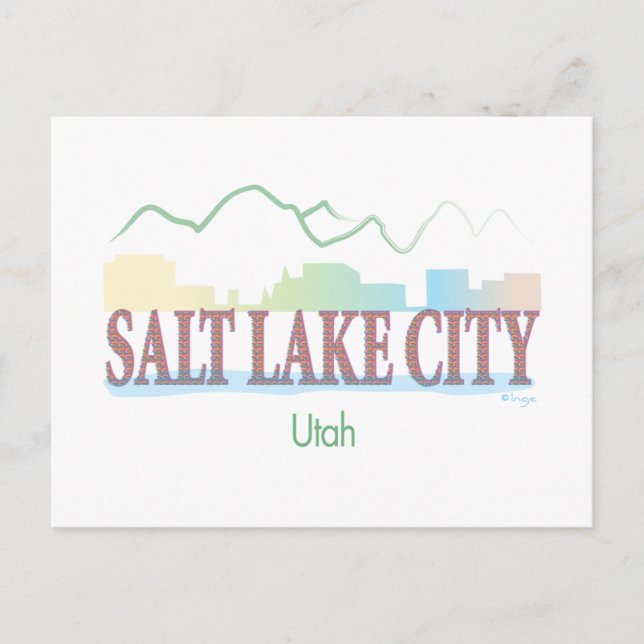 Salt Lake City,Utah Vykort (Framsida)