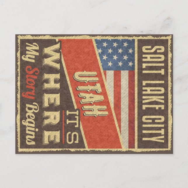 Salt Lake City Utah Vykort (Framsida)