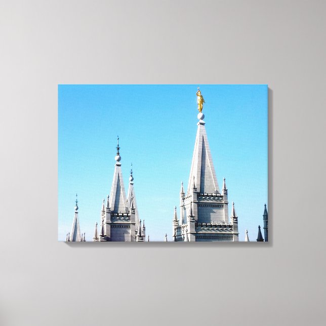 salt lake temple ängel moroni lds mormon canvastryck (Framsida)