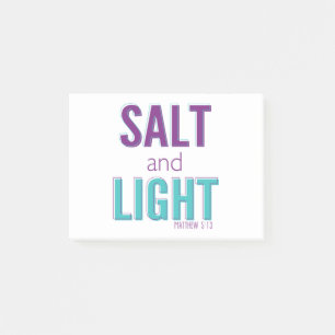 Salt & Light - Matthew 5:13 tealpurfärgad Post-it Block