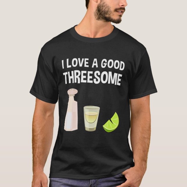 Salt Lime Tequila Threkant Bartender Pub Drink T Shirt (Framsida)