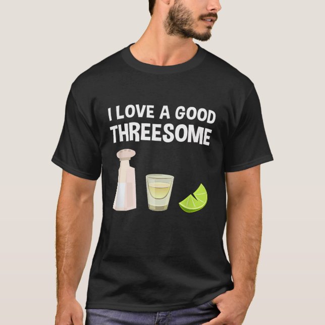 Salt Lime Tequila Threkant Bartender Pub Drink T Shirt (Framsida)