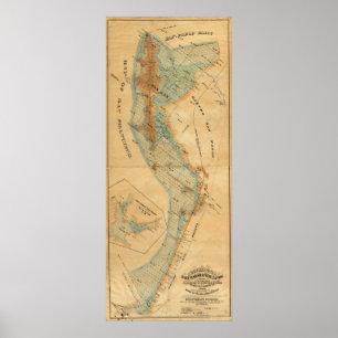 Salt marsh- och tidelandkarta poster