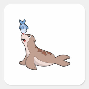 Sält med fisk (2).PNG Fyrkantigt Klistermärke
