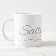 Salt med hjärtlig utsmyckning, present till henne