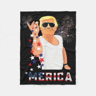 Salt Merica (4:e juli-gåvor) Fleecefilt