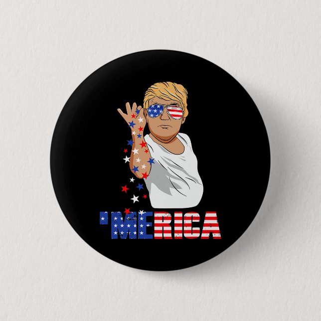 Salt Merica (4:e juli-gåvor) Knapp (Framsida)