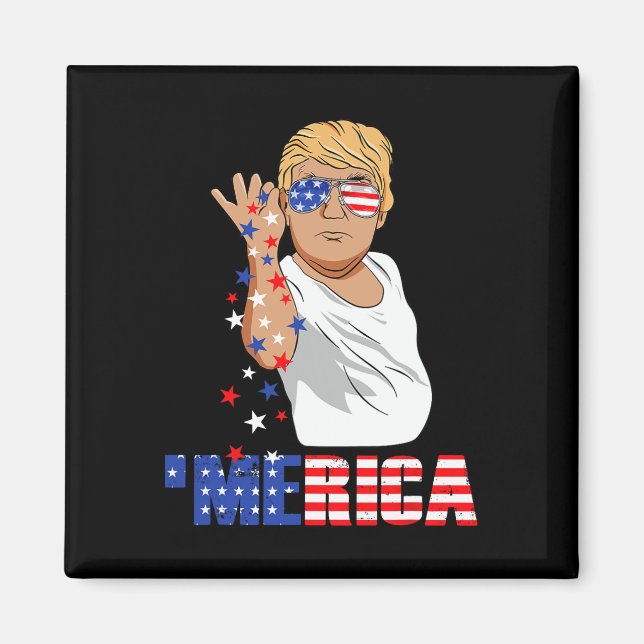 Salt Merica (4:e juli-gåvor) Magnet (Framsidan)
