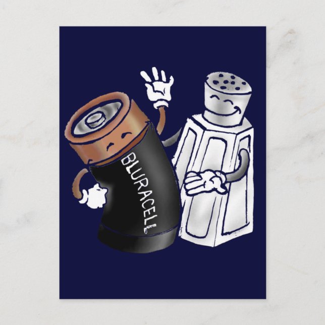 Salt och batteri vykort (Framsida)
