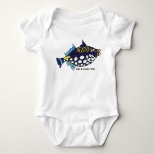 Salt och för Pooper fisk rolig baby T Shirt